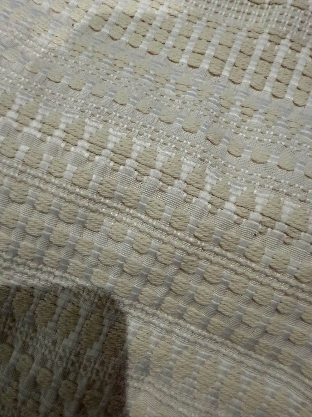 H&M Ivory Textured Mini Skirt Size 8 - Picture 3 of 6